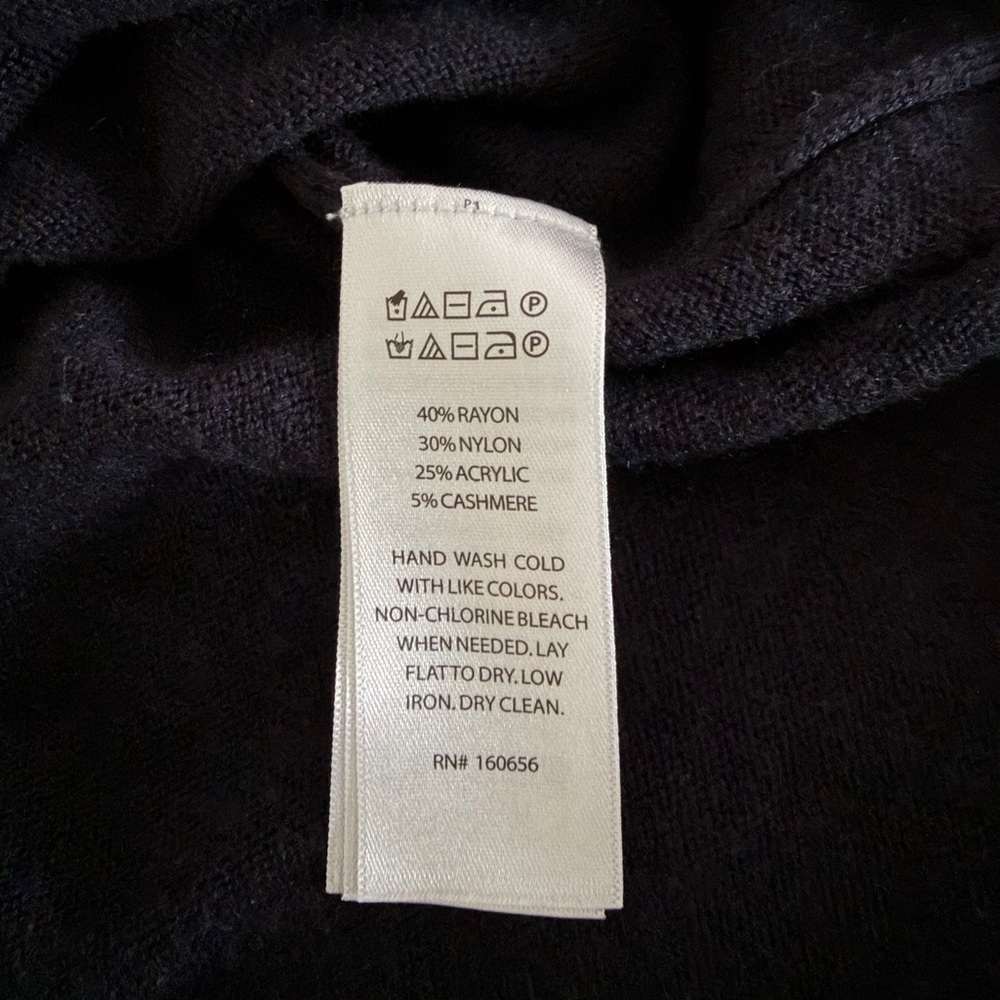 Rachel Zoe Navy Star V-Neck Hooded Sweater - Picture 4 of 4